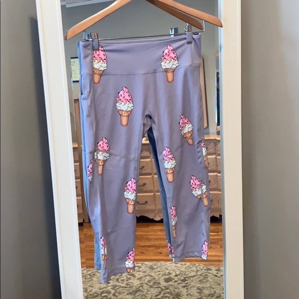 Feed Me Fight Me Ice Cream Skull Mid-Rise Capris